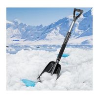 Pelle à neige rétractable en aluminium léger utilitaire portable et pliable pour enlever la glace, la neige