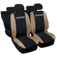 Lupex Shop Housses de siège auto compatibles pour Duster Noir Beige
