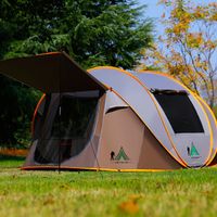TD® Tente extérieure entièrement automatique à ouverture rapide 3-4 personnes tente anti-pluie plage camping camping tente