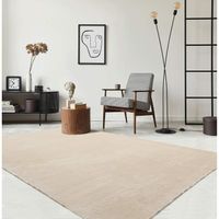 Tapis pour le salon ou de chambre - beige - 160x220 cm | Rectangulaire | Lavable jusqu'à 30 degrés | Tapis LOFT de The Carpet