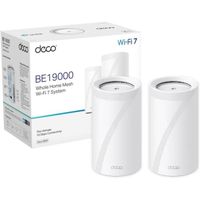 Mesh WiFi 7 BE19000 tri-Bande - TP-Link Deco BE85(2-Pack) - Port Ethernet/Fibre 10 Gbit/s - Vitesse WiFi jusqu'à 19 Gbit/s - WPA3