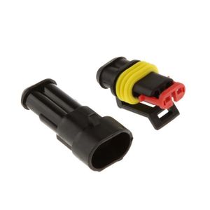 ELENXS 10 Kit 2 Pin Way /étanche Fil /électrique Connecteur Set Connection Automobile