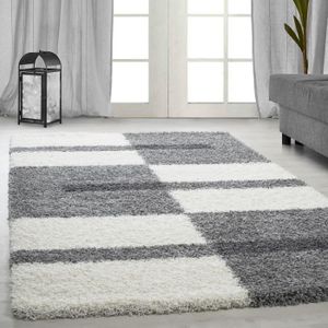 Tapis Shaggy 160 X 230 Gris Clair