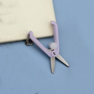 CISEAUX couleur violet Mini ciseaux pliants couleur Morandi, papeterie Portable pour étudiants, ciseaux à papier en a