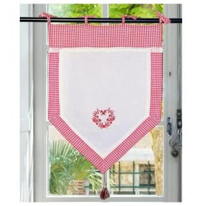 Rideau Brise Bise Chloé - Rideau Cuisine Vichy Rouge