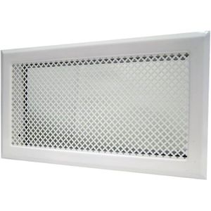 AÉRATION Grille de cheminée avec précadre DMO Blanc 345x195