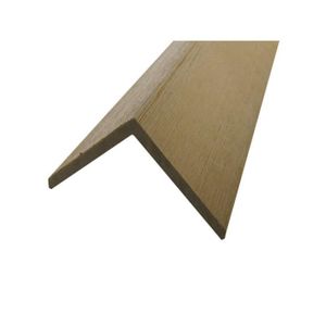 BARDAGE - CLIN Profil d'angle en bois composite pour bardage - MCCOVER - L: 270 cm - l: 5 cm - E: 5 cm - Beige clair