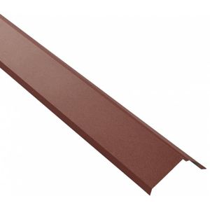 ACCESSOIRE TOITURE Bande de rive toiture acier galvanisé laqué mat aspect tuile - L: 1.2 m - Brun rouge mat