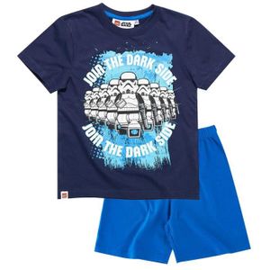 Ensemble de vêtements Pyjama court enfant garçon Lego Star wars Marine/bleu de 4 à 10ans