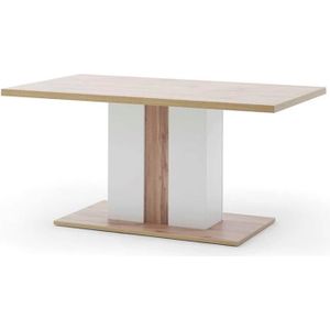 TABLE À MANGER SEULE Table à manger en bois coloris blanc-chêne wotan -