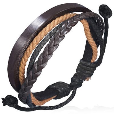 Bracelet Homme Bleu Marine - Cordon Ajustable Ancre, Style Marin Zense