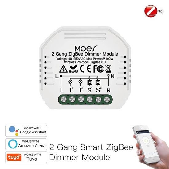 Module Variateur Lumière Sans Fil TUYA ZigBee - Compatible Smart Life | ZB-ZDM1
