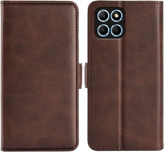 Étui Portefeuille Magnétique Pour Honor 400 Lite - Cuir PU, Bandoulière, Support Intégré - Couleur Marron