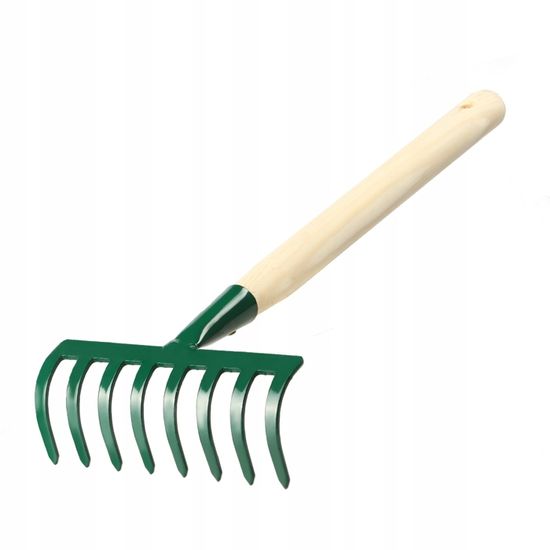 Lot De 2 Râteaux à Main Avec Pince à Feuilles – Léger En PP, Poignée Ergonomique – Pour Nettoyer Feuilles Et Herbe Au Jardin