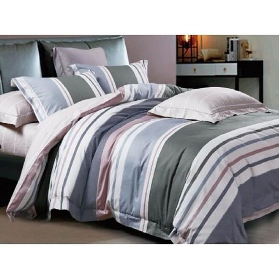 Parure de lit 5 pièces 100 % coton pour hôtel – Poches profondes – Ajustement facile – Contexture de 600 fils – Armure satin