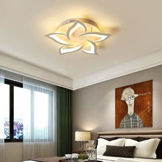 Led Plafond Lumière Moderne Avec Télécommande Ovale Noir Orde