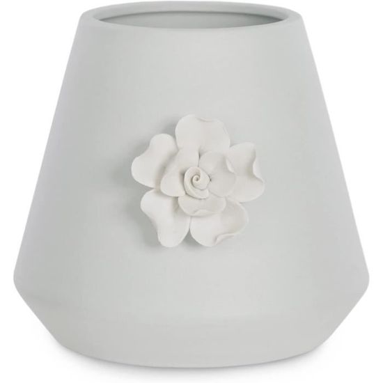 Théière Solitaire Jardin D'Ulysse – Céramique Blanc/gris, Motif Cœur Et Pois