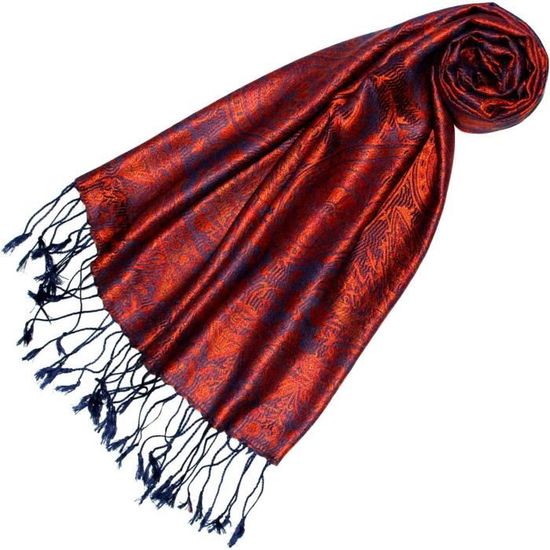 Châle écharpe Femme En Satin De Soie - Imprimé élégant - Créateur - Neuf Avec étiquettes