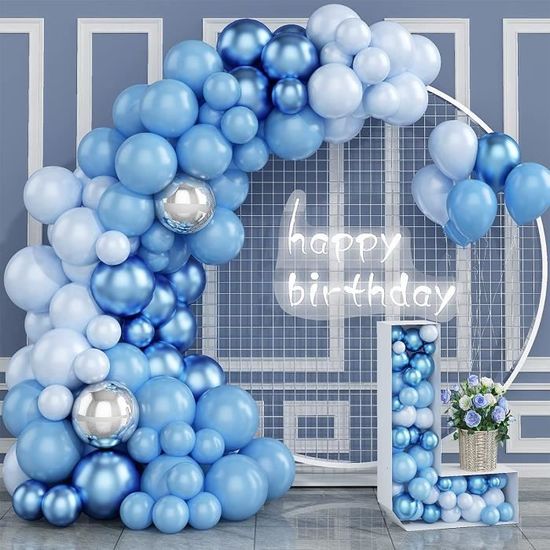 Ballon Bleu Marine Argent Blanc,110 Pièces Bleu Marine Ballons Guirlande  Arche Kit,Bleu Blanc Argent Confettis Ballon,pour Mariage - Cdiscount Maison