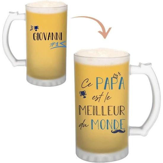 Verre à Bière Papy Chope De Bière - Marion - Verre Humoristique