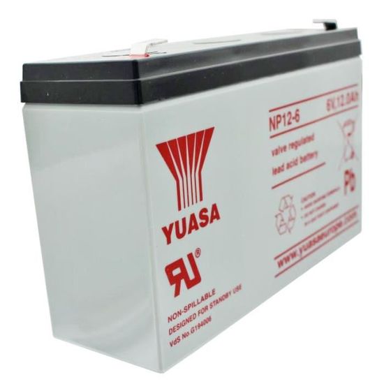 Batterie plomb Yuasa 6v 12Ah Yuasa NP126