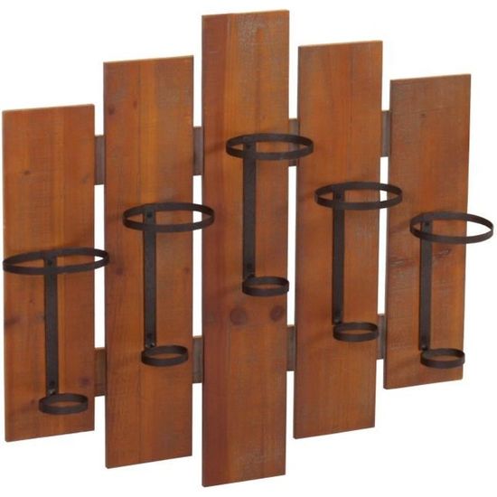 GOPLUS Étagère à Vin Murale De 39 Bouteilles Et 12 Verres,avec 6