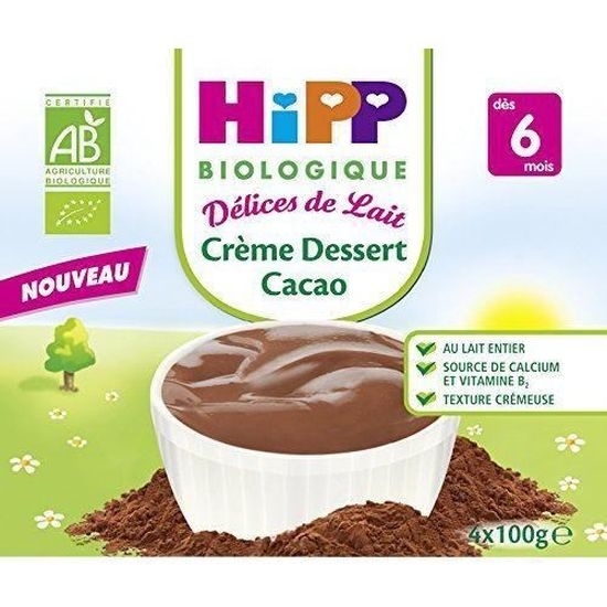 Hipp Biologique Delices De Lait Creme Dessert Cacao Des 6 Mois 24 Coupelles De 100 G Fr9907 A Cdiscount Puericulture Eveil Bebe