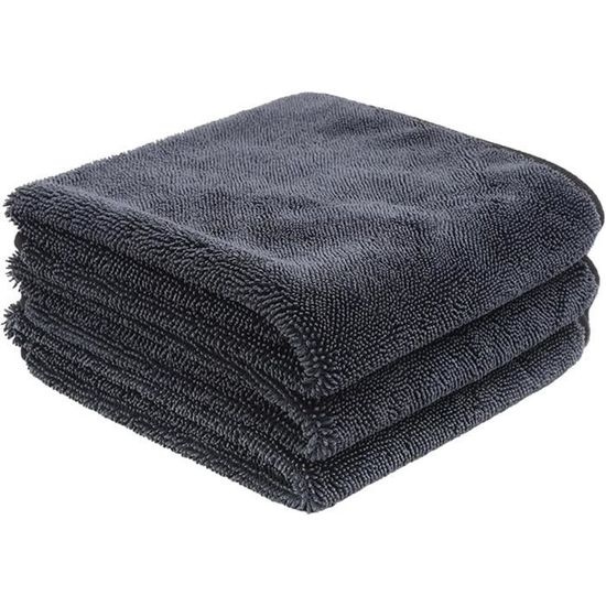 Faireach Lot De 2 Chiffons Microfibre Voiture XL 80x50cm 1000GSM - Serviettes Séchage Ultra Absorbantes Pour Lavage, Polissage Et Entretien Auto