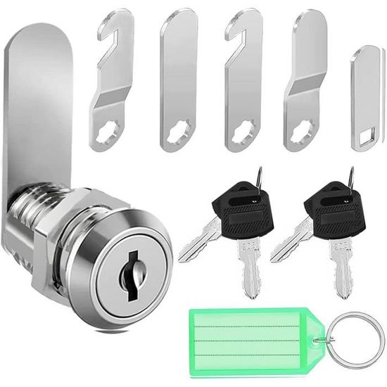 Serrure boite aux lettres, Serrure de BoîTe Aux Lettres 5 CléS, Livré Avec 5 Plaques de Verrouillage DifféRentes, Serrure de BoîTe Aux Lettres de 16 Mm, Serrure à Levier pour BoîTes Aux