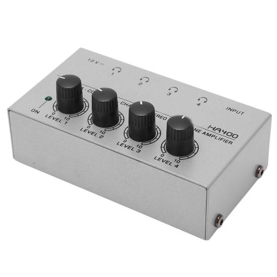 Amplificateur De Casque 10 Canaux - Égaliseur Intégré - Pour Studio, Table De Mixage - Métal Portable
