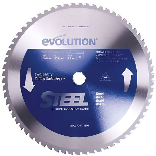 Evolution 66T Lame TCT Raptor de scie circulaire pour acier 355 mm ...
