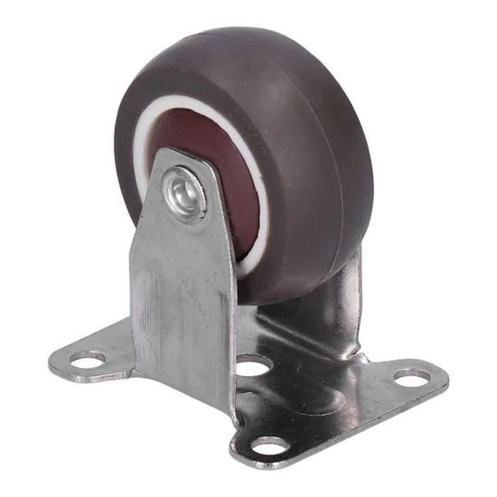 Lot De 4 Roulettes Caoutchouc ⌀25mm Avec Plaque Métal - Charge 20kg - Castors