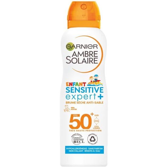 Brume Sèche Anti-Sable FPS50+ GARNIER Ambre Solaire - Enfants Sensitive Expert+ - 50 ml