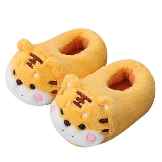 Chaussons Animaux Doux Pour Enfants - Pantoufles Lapin Peluche Antidérapantes Maison