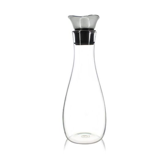 Gourde en verre 0,5 l avec bouchon à vis en acier inoxydable et housse