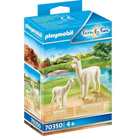 PLAYMOBIL - 70350 - Alpaga et son petit - Family Fun - Plastique - Marron