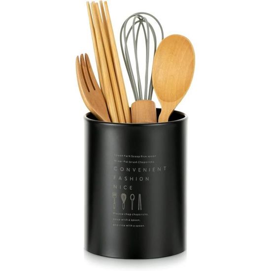 Pot Ustensiles Cuisine Porte Couvert: Noir Egouttoir Couvert Range