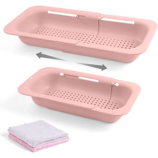 Passoire Pliable Silicone AUAUY - 2 Pièces - Lavage Fruits Et Légumes - Gain De Place