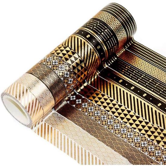 Lot De 12 Rouleaux De Washi Tape - Thème Pirate - Ruban Adhésif Papier Décoratif DIY
