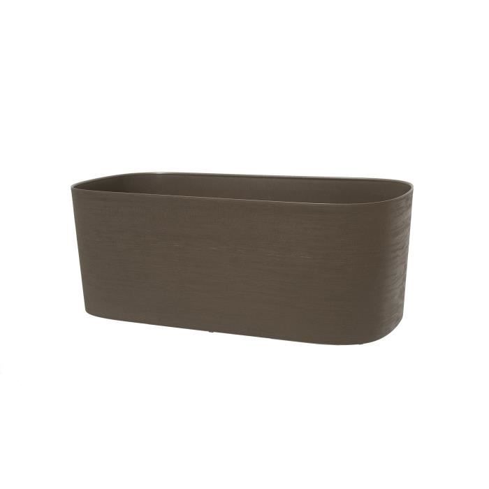 Jardinière à réserve d'eau GARDEN ID Respect 80 x 38 cm 100% déchets ménagers 100% recyclable Surface structurée. - vue 2