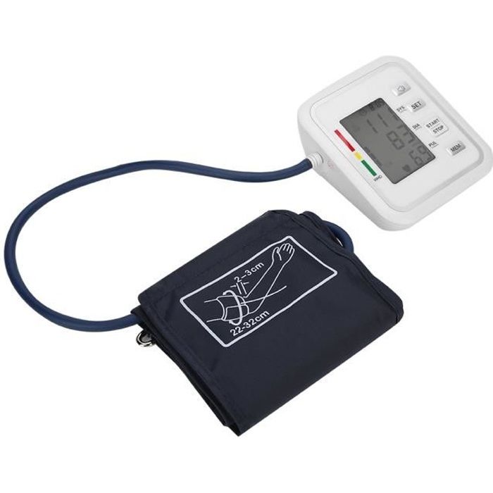 Ashata Tensiomètre à bras Bras Tensiomètre LCD Affichage Numérique Diffusion Vocale Manomètre Brassard 22-32cm