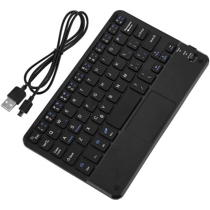 Clavier Sans Fil Bluetooth, Mini-clavier Ultra-fin avec Pavé Tactile pour Windows / Android, Pc / Tablette, Batterie Rechargeable I