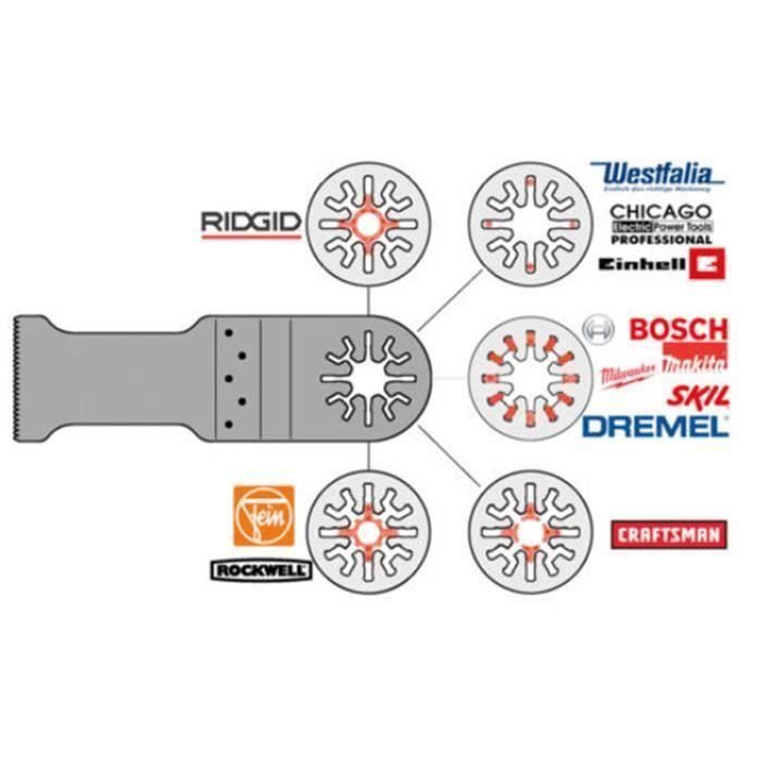 10x Mix Lames de scie pour Fein Dewalt Stanley Black & Decker Oscillant Multitool