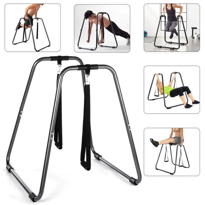 Barre de tractions - station musculation - 150kg - horizontale parallèles intérieur extérieur d'équipement de fitness avec ceinture