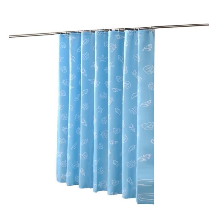 Méditerranéen Bleu Rideau de Douche Anti-moisissure Imperméable Respectueux de l'environnement Rideaux de Douche 150*200 cm