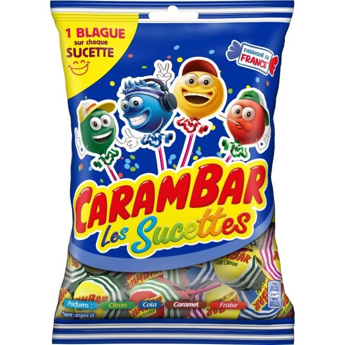 CARAMBAR Bonbons Sucettes Family - 156 g