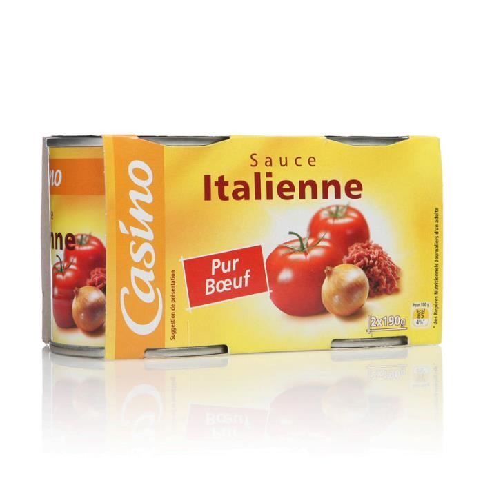 Sauce italienne - 2X190g - Boeuf 100 % Français