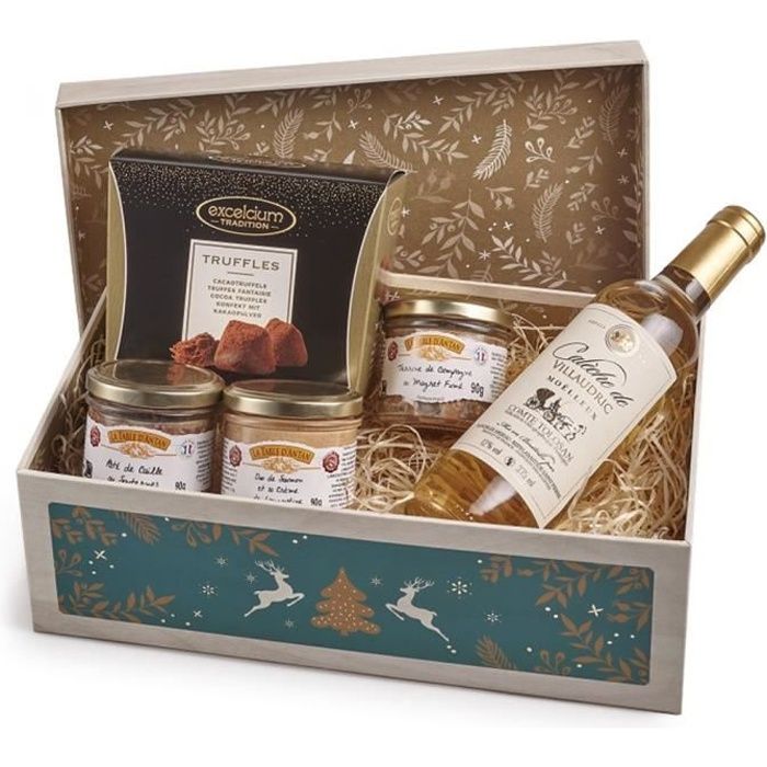 Panier Plaisirs Festifs Option - Sans coffret - Fabriqué en France