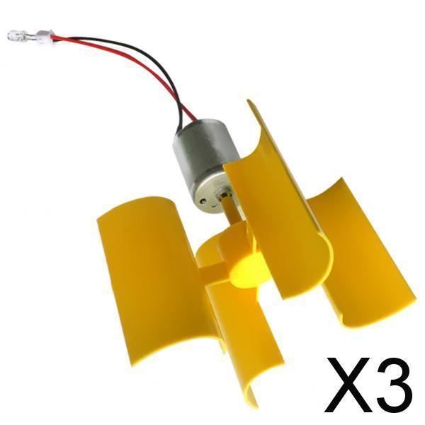3xMini Générateur de Vent Miniature éolienne Modèle Ensemble Kits Outil Pédagogique éducatif