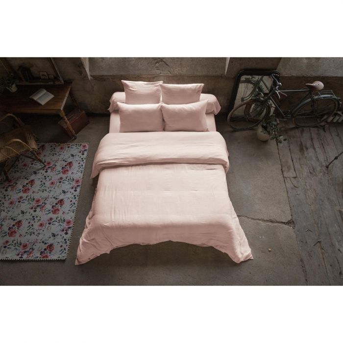CDaffaires Housse de couette double gaze de coton 260 x 240 cm guimauve (pink) Rose